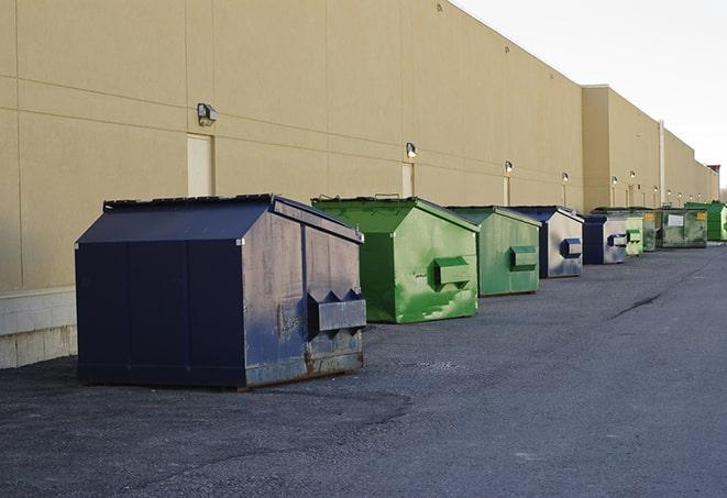 large garbage containers clustered on a construction lot in Cold Springs, CA